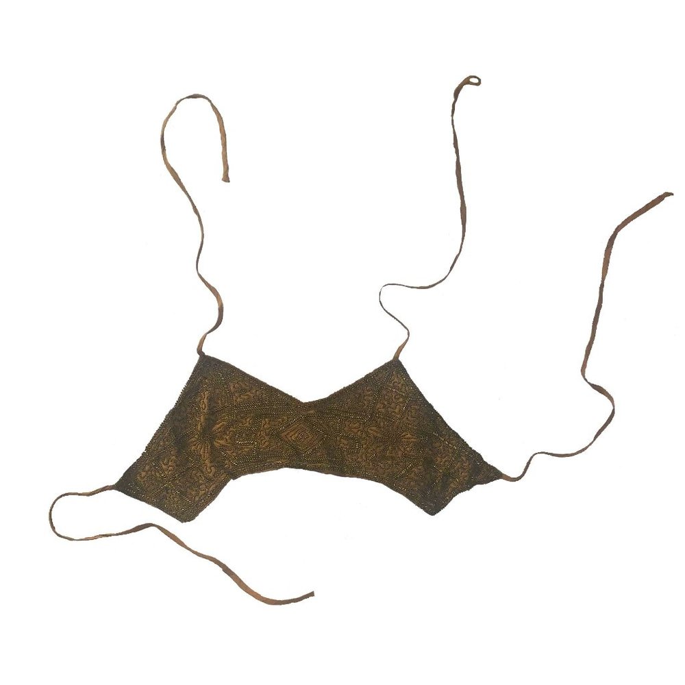 Gold Beaded Embroidery Halter